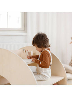 Libreria in legno montessoriana per bambini, scrivania o nascondiglio per giocare - Kumpu by Fitwood