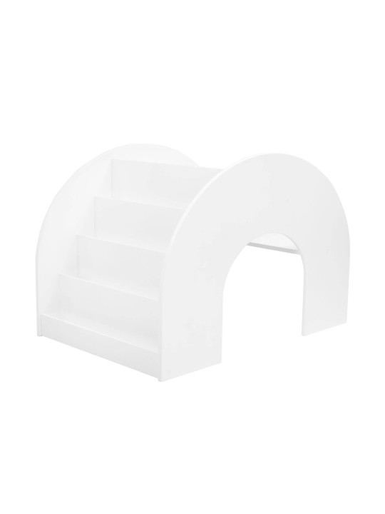 Montessori natural wooden bookcase for children that can also be used as a desk or hiding place to play - Kumpu by Fitwood