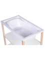 Nursery furniture for babies and children with changing table and white and natural wood baby bath by Childhome