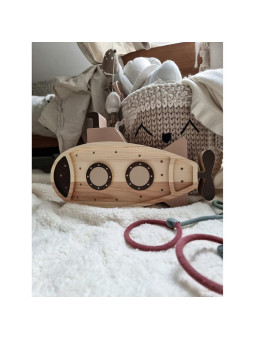 Lampada in legno / marrone Submarine - Peekaboo