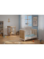Nemo Evolutive Bed in rattan 60 x 120 white / beige - Théo Bébé