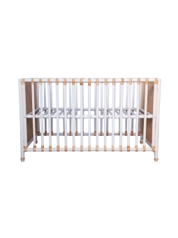 Nemo Evolutive Bed in rattan 60 x 120 white / beige - Théo Bébé