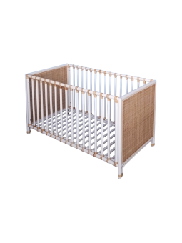 Culla evolutiva Nemo in rattan 60 x 120 bianco / beige - Théo Bébé