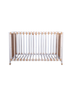 Nemo Evolutive Bed in rattan 60 x 120 white / beige - Théo Bébé
