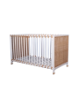 Nemo Evolutive Bed in rattan 60 x 120 white / beige - Théo Bébé