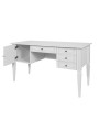 Desk for children's bedroom in white wood with large drawers and cabinet Ines collection by BellAmy