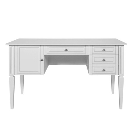 Desk for children's bedroom in white wood with large drawers and cabinet Ines collection by BellAmy