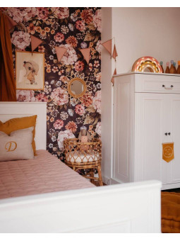 Classic style cabinet for children's bedroom in white wood with large drawers Ines collection by BellAmy