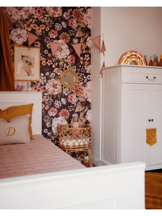 Classic style cabinet for children's bedroom in white wood with large drawers Ines collection by BellAmy