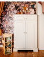 Classic style cabinet for children's bedroom in white wood with large drawers Ines collection by BellAmy