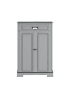 Comò per la cameretta dei bambini in legno grigio neutro dallo stile classico con ampi cassetti collezione Ines by BellAmy