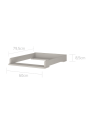 Top fasciatoio in legno grigio neutro dallo stile classico per cassettiere collezione Ines by BellAmy