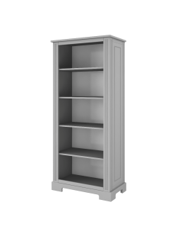 Libreria per la cameretta dei bambini in legno grigio neutro dallo stile classico collezione Ines by BellAmy