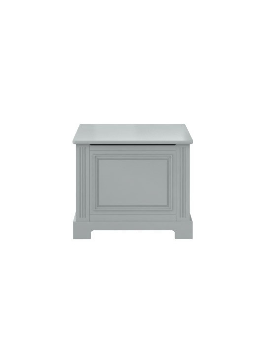 Toy container for children's bedrooms in neutral gray wood with a classic style from the Ines collection by BellAmy