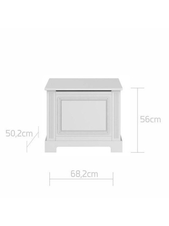 Contenitore giocattoli per la cameretta dei bambini in legno bianco dallo stile classico collezione Ines by BellAmy