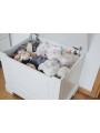 Toy container for children's bedrooms in neutral white wood with a classic style from the Ines collection by BellAmy