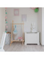Toy container for children's bedrooms in neutral white wood with a classic style from the Ines collection by BellAmy