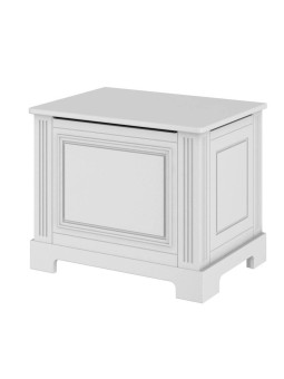 Toy container for children's bedrooms in neutral white wood with a classic style from the Ines collection by BellAmy