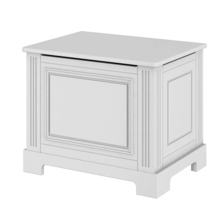 Toy container for children's bedrooms in neutral white wood with a classic style from the Ines collection by BellAmy