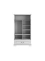 Armadio guardaroba a due ante per la cameretta dei bambini in legno bianco dallo stile classico collezione Ines by BellAmy