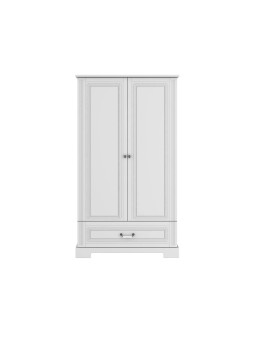 Armadio guardaroba a due ante per la cameretta dei bambini in legno bianco dallo stile classico collezione Ines by BellAmy