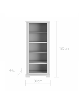 Wooden children's bookcase in white wood Ines collection by BellAmy