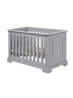 Wooden cot bed cradle 60x120 for babies and newborn in grey wood Ines collection by BellAmy