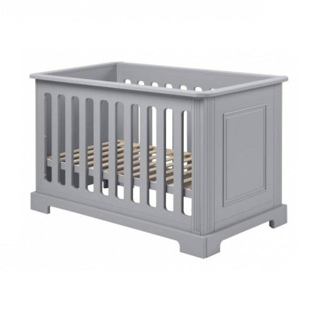 Culla neonati 60x120 per la cameretta dei bambini in legno grigio neutro dallo stile classico collezione Ines by BellAmy