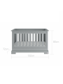 Wooden cot bed cradle 60x120 for babies and newborn in grey wood Ines collection by BellAmy