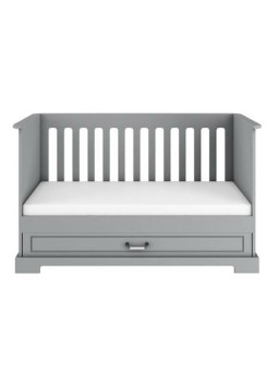 Culla in lettino e divanetto 70x140 per la cameretta dei bambini in legno grigio neutro dallo stile classico Ines BellAmy