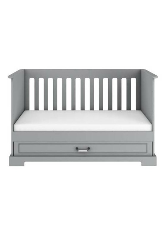 Wooden children's cot bed / toddler bed 70x140 in grey wood Ines collection by BellAmy