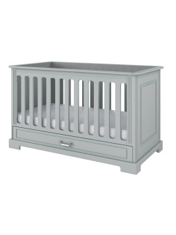 Culla in lettino e divanetto 70x140 per la cameretta dei bambini in legno grigio neutro dallo stile classico Ines BellAmy