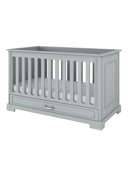 Culla in lettino e divanetto 70x140 per la cameretta dei bambini in legno grigio neutro dallo stile classico Ines BellAmy