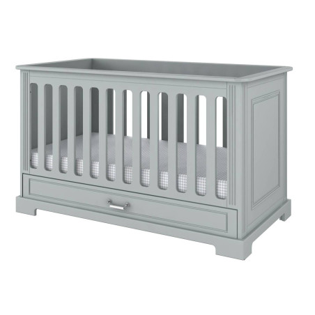 Culla in lettino e divanetto 70x140 per la cameretta dei bambini in legno grigio neutro dallo stile classico Ines BellAmy
