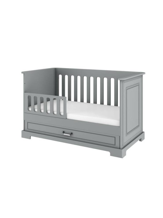 Culla in lettino e divanetto 70x140 per la cameretta dei bambini in legno grigio neutro dallo stile classico Ines BellAmy