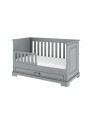 Wooden children's cot bed / toddler bed 70x140 in grey wood Ines collection by BellAmy