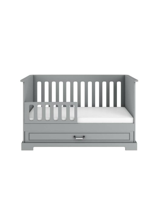 Culla in lettino e divanetto 70x140 per la cameretta dei bambini in legno grigio neutro dallo stile classico Ines BellAmy