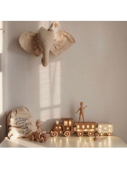 Children's Wooden Train Lamp Little Lights