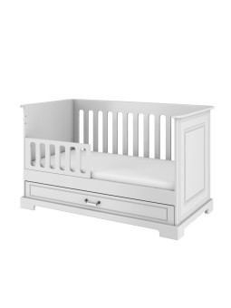 Wooden children's cot bed / toddler bed 70x140 in white wood Ines collection by BellAmy