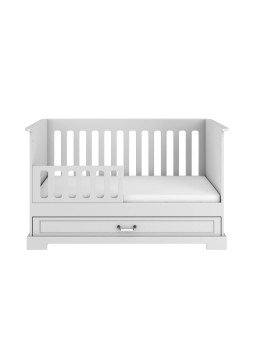 Wooden children's cot bed / toddler bed 70x140 in white wood Ines collection by BellAmy