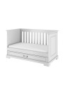 Wooden children's cot bed / toddler bed 70x140 in white wood Ines collection by BellAmy