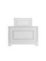 Letto singolo 90x200 per bambini in legno bianco dallo stile classico con cassettone collezione Ines by BellAmy