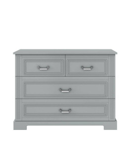 4-drawer Chest in neutral grey wood Ines - BellAmy