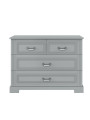 4-drawer Chest in neutral grey wood Ines - BellAmy