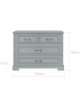 Cassettiera 4 cassetti in legno grigio neutro Ines - BellAmy
