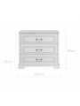 Cassettiera 3 cassetti per la cameretta dei bambini in legno bianco dallo stile classico collezione Ines by BellAmy