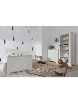 Cassettiera 3 cassetti per la cameretta dei bambini in legno bianco dallo stile classico collezione Ines by BellAmy