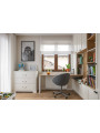 Classic style 3-drawer chest for children's bedroom in white wood with large drawers Ines collection by BellAmy