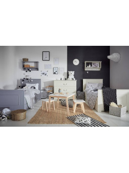 Cassettiera 3 cassetti per la cameretta dei bambini in legno bianco dallo stile classico collezione Ines by BellAmy