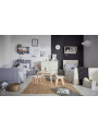 Classic style 3-drawer chest for children's bedroom in white wood with large drawers Ines collection by BellAmy